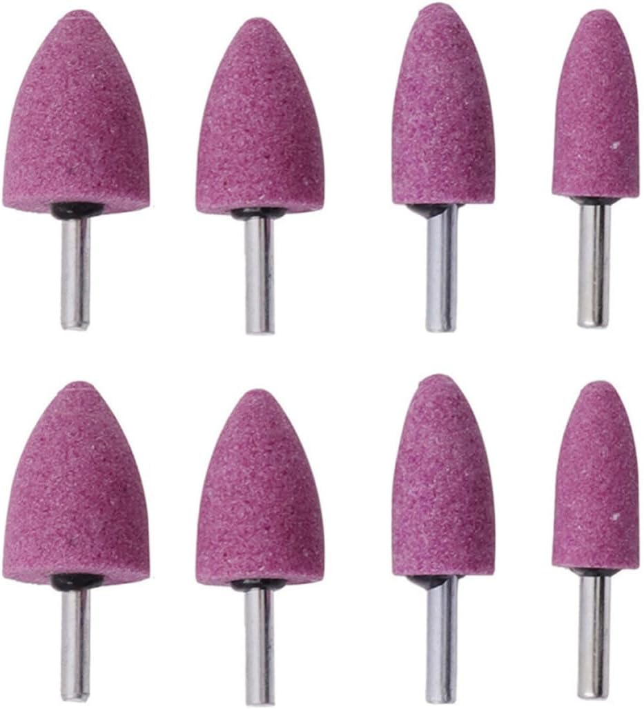 Red Corundum Small Grinding Heads 8pcs for Metal Burr Cleaning