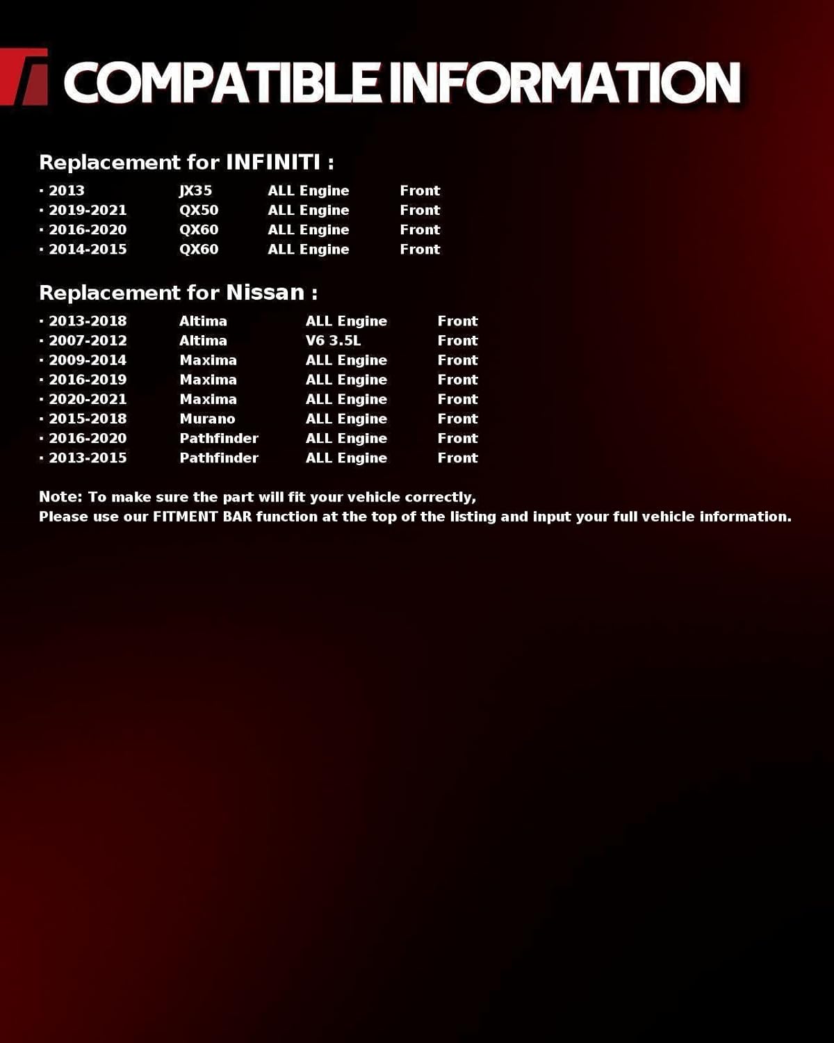 Torchbeam 1PC Front Wheel Hub Bearings for 2007-2018 Altima, 2013-2020 Pathfinder, 2009-2014 2016-2021 Maxima, 2015-2018 Murano, 2014-2020 QX60, 2019-2021 QX50, 2013 JX35 5 Lug 513296