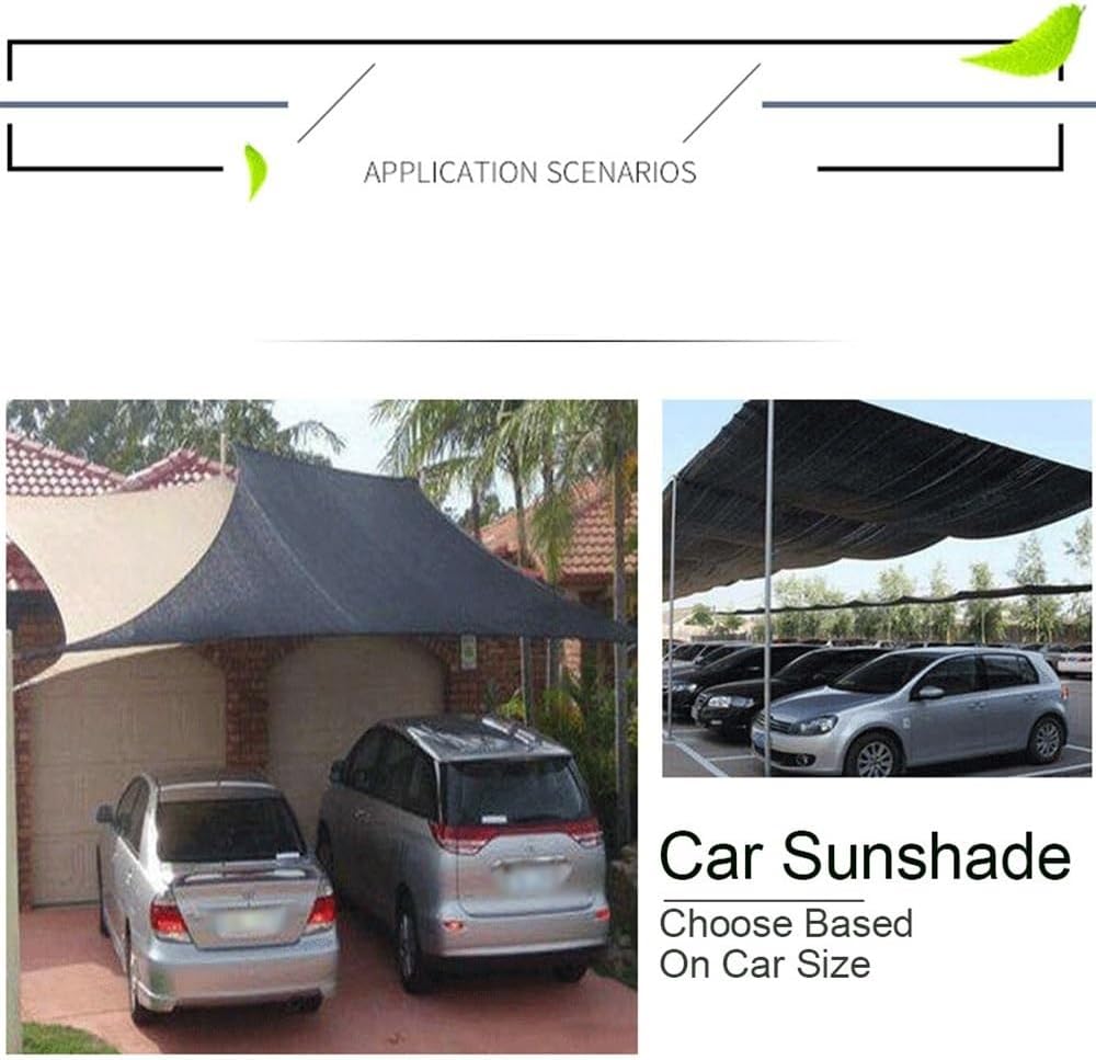 Anti-Aging Sun Shade Net, Dark Green + White Striped Sunshade Cloth, UV Resistant Sun Shade with Grommets,90% Shading Rate, for Garden Plants Pergola Patio Lawn(3.0x5.0m/9.8x16.4 ft)