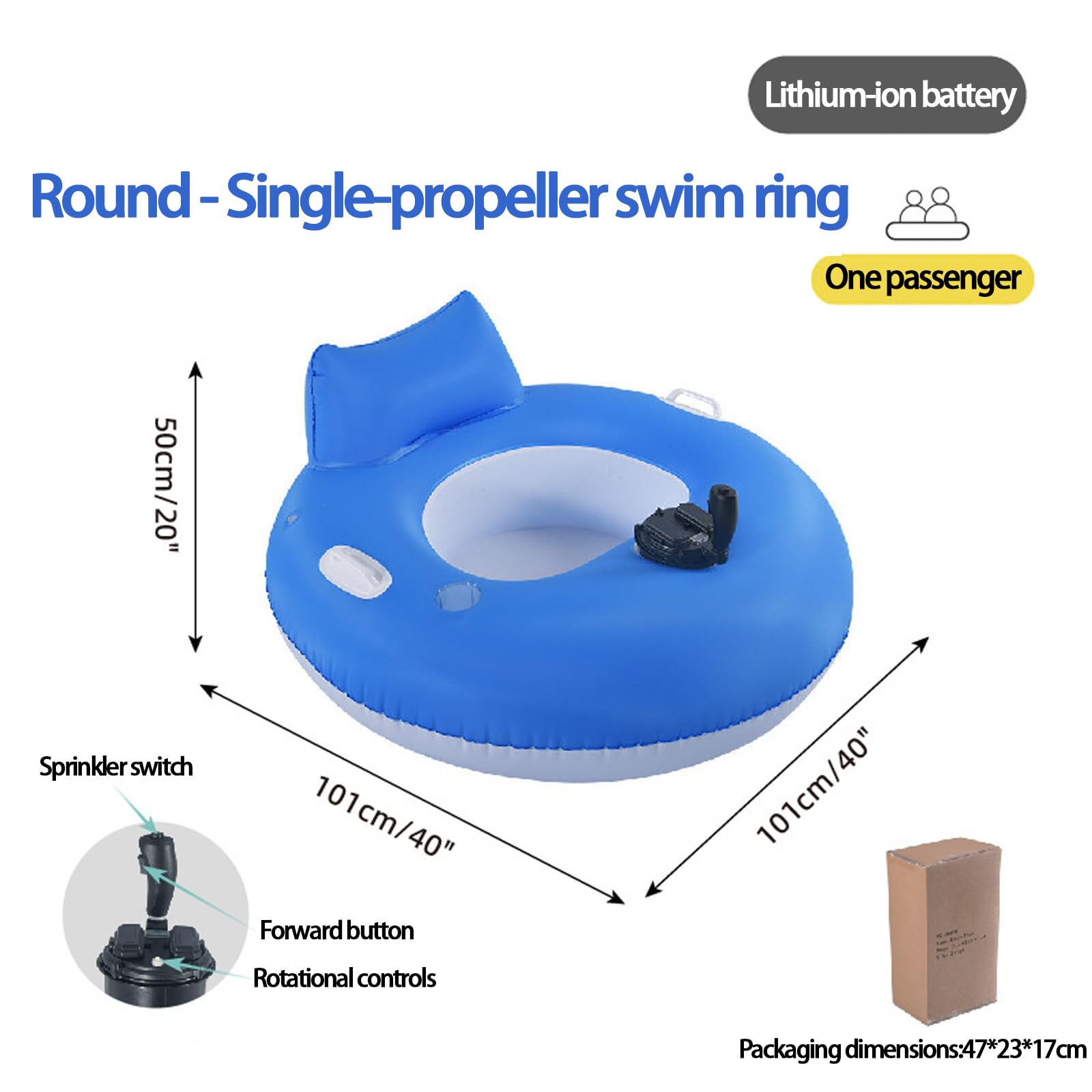 Flotador Motorizado para Adultos, Flotador Hinchable Motorizado para Piscina con Control De Dirección, Cómodo Respaldo Y Portavasos para Relajarse En La Piscina Durante El Verano