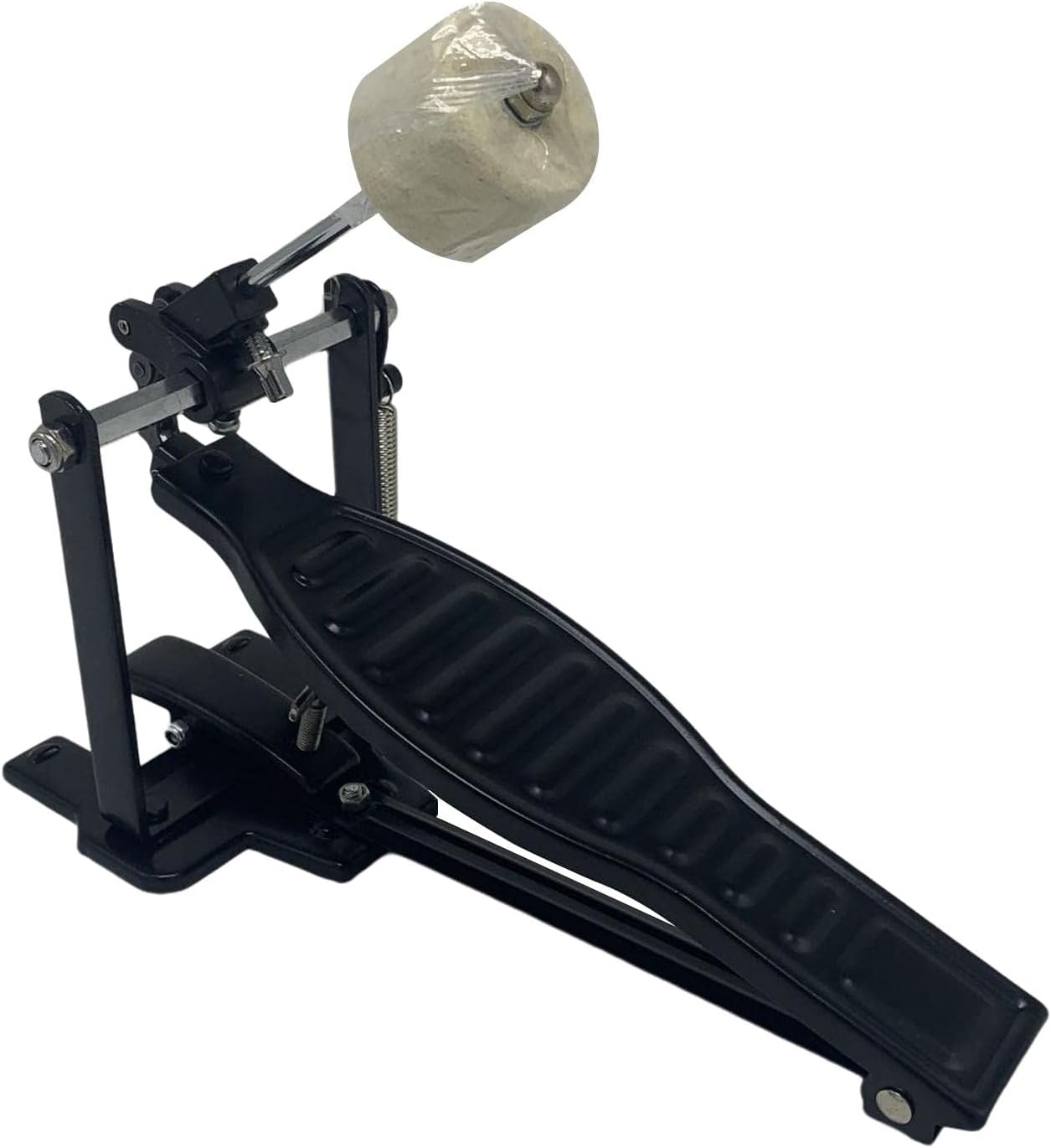 Baosity Single Spring Bass Drum Pedal with Drum Wool Beater for Children Gift, Black