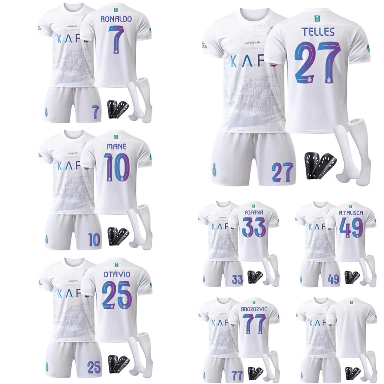 Amazon.co.jp: 23-24 アル・ナスル サッカーユニフォーム アウェイ2