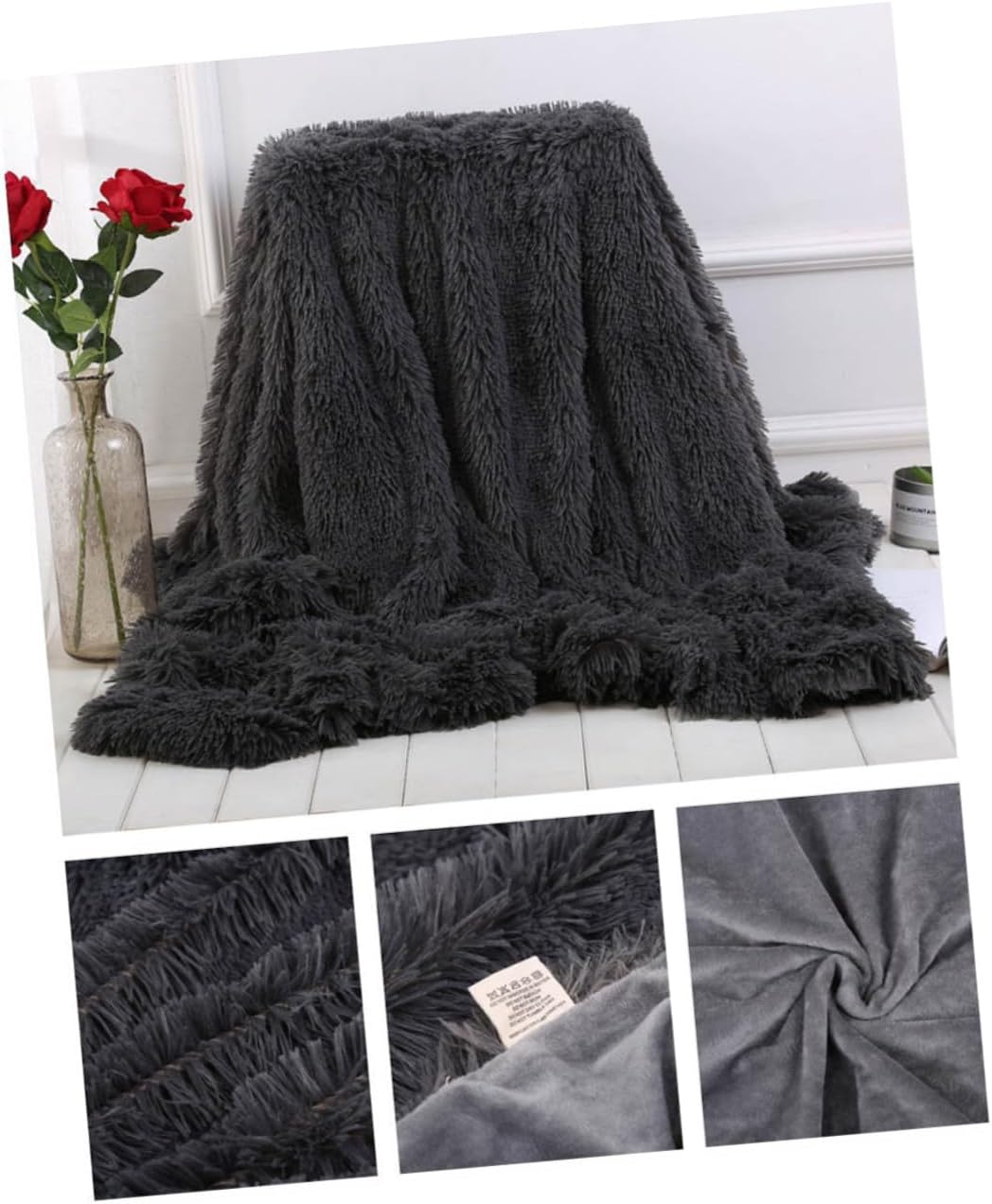 Luxury Plush Blanket Multi-Purpose Fleece Bed Throw 160x130cm Solid Color Boys and Girls Adults