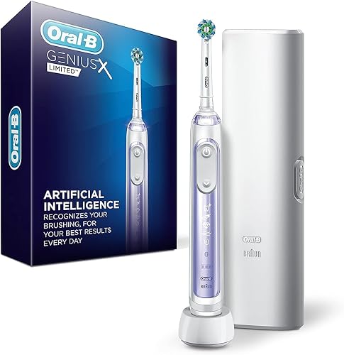 Miniatura 7 de Oral-B Genius X Limited cepillo de dientes eléctrico recargable con inteligencia artificial 1 cabezal de cepillo de repuesto 1 estuche de viaje
