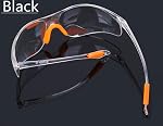 HONGCI Safety Verres de protection - 5 Paquet de lunettes de protection, lunettes de sécurité avec objectifs en plastique clair, UV Protection, anti-fog, nez en caoutchouc orange et poignées d'oreille
