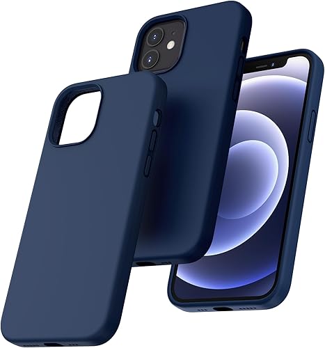 TOCOL 5 en 1 Funda diseñada para iPhone 12 y iPhone 12 Pro, con 2 protectores de pantalla + 2 protectores de lente de cámara, funda de silicona
