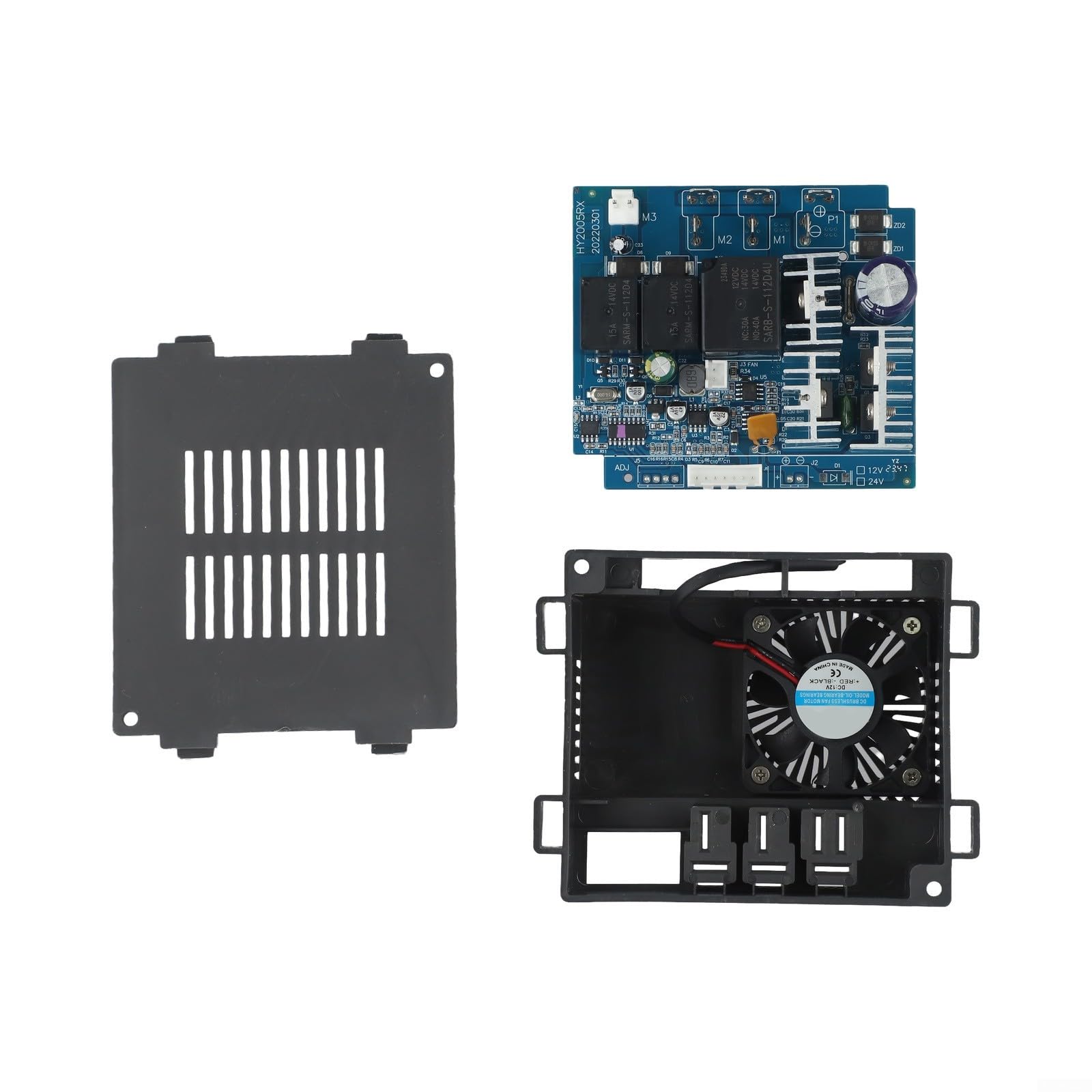 Récepteur HY2005RX 24 V 40 A avec 2 émetteurs 4G Télécommande pour pièces de voiture électrique pour enfants Compatible avec divers véhicules électriques (HY2005RX-24V Récepteur)