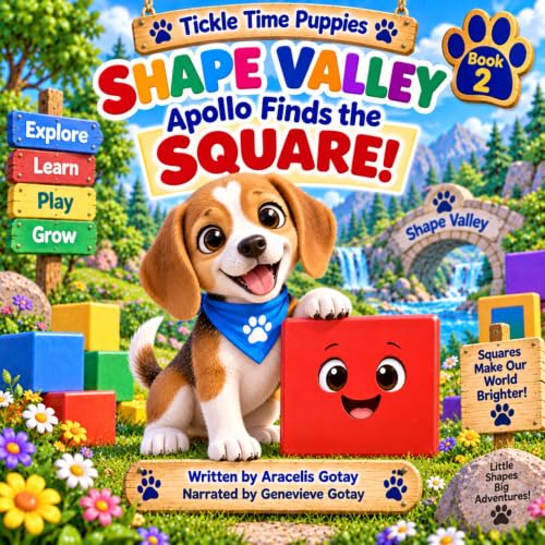 Apollo Finds the Square (Tickle Time Puppies in Shape Valley Book 2) (English Edition)