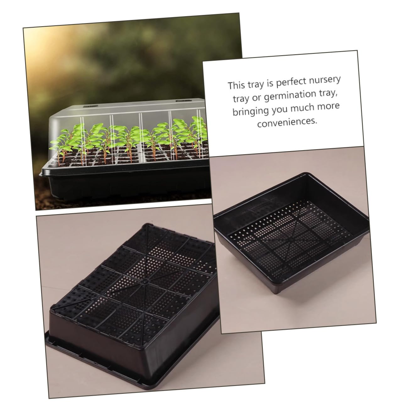 TOYANDONA 1 Set Vassoi per Germinazione Piante Riutilizzabili con Vassoi per Semenzali e Cactus per Giardinaggio e Coltivazione Spazi Ridotti