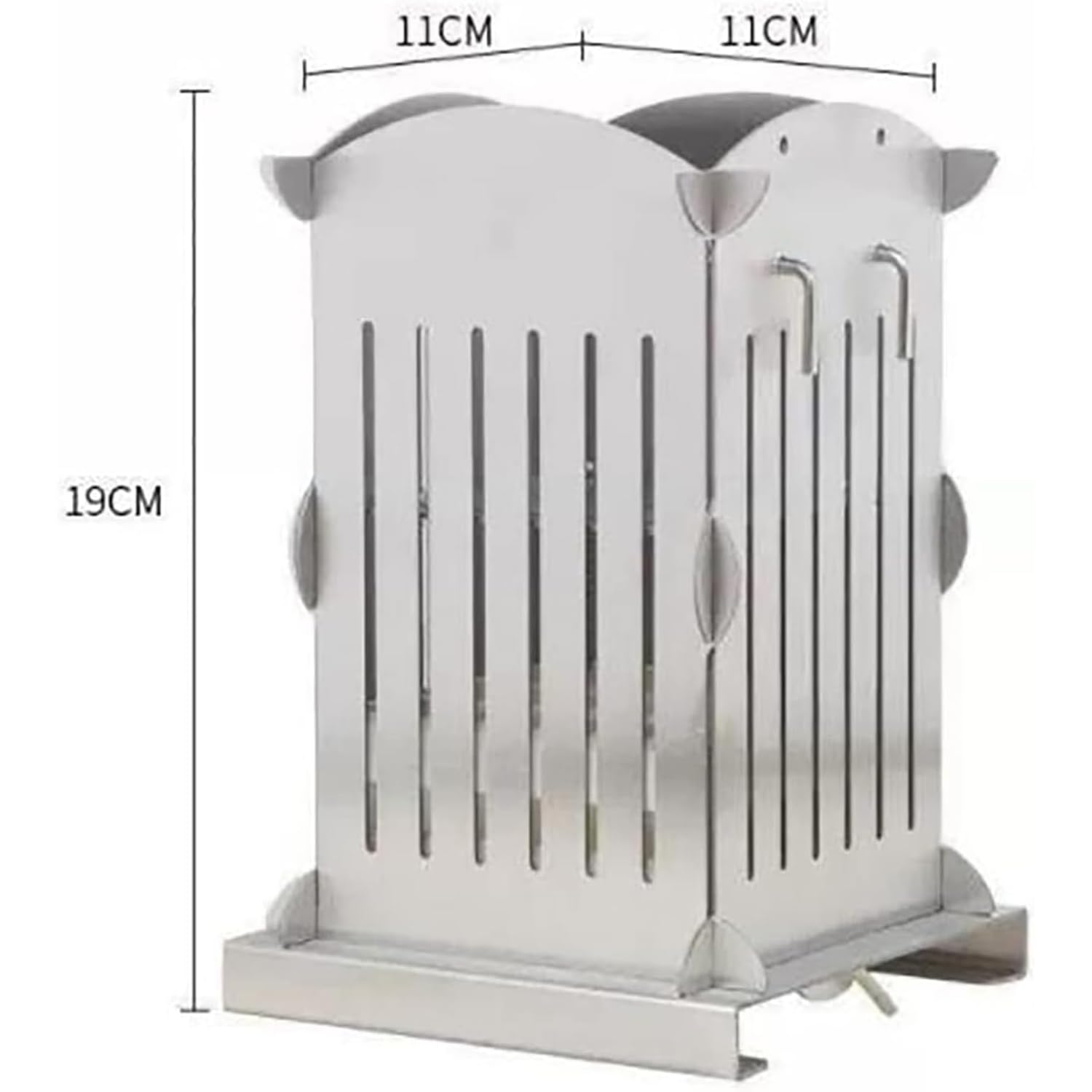 Macchina per Spiedini di Carne in Acciaio Inossidabile, Spiedinatrice Manuale Carne Agnello A 49/56/81 Fori, Elevata Efficienza di Infilzatura E Altezza Regolabile per Frutta E Verdura,56Holes