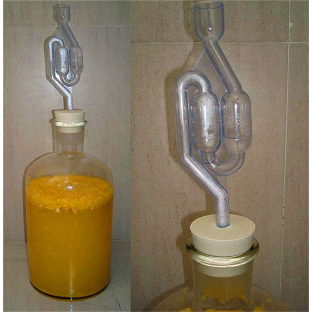 Sevenfly One Way Exhaust Water Seal Valve Bubble Airlock for Wine Making and Beer Making(Transparent Color)