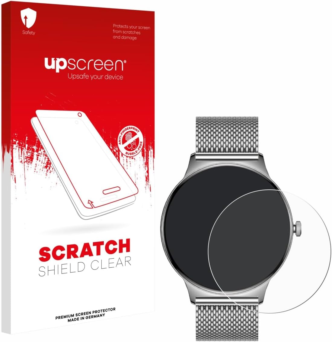 upscreen Scratch Shield Screen Protector Compatible with Pireware Slim Smartwatch - HD-Clear, Anti-Fingerprint