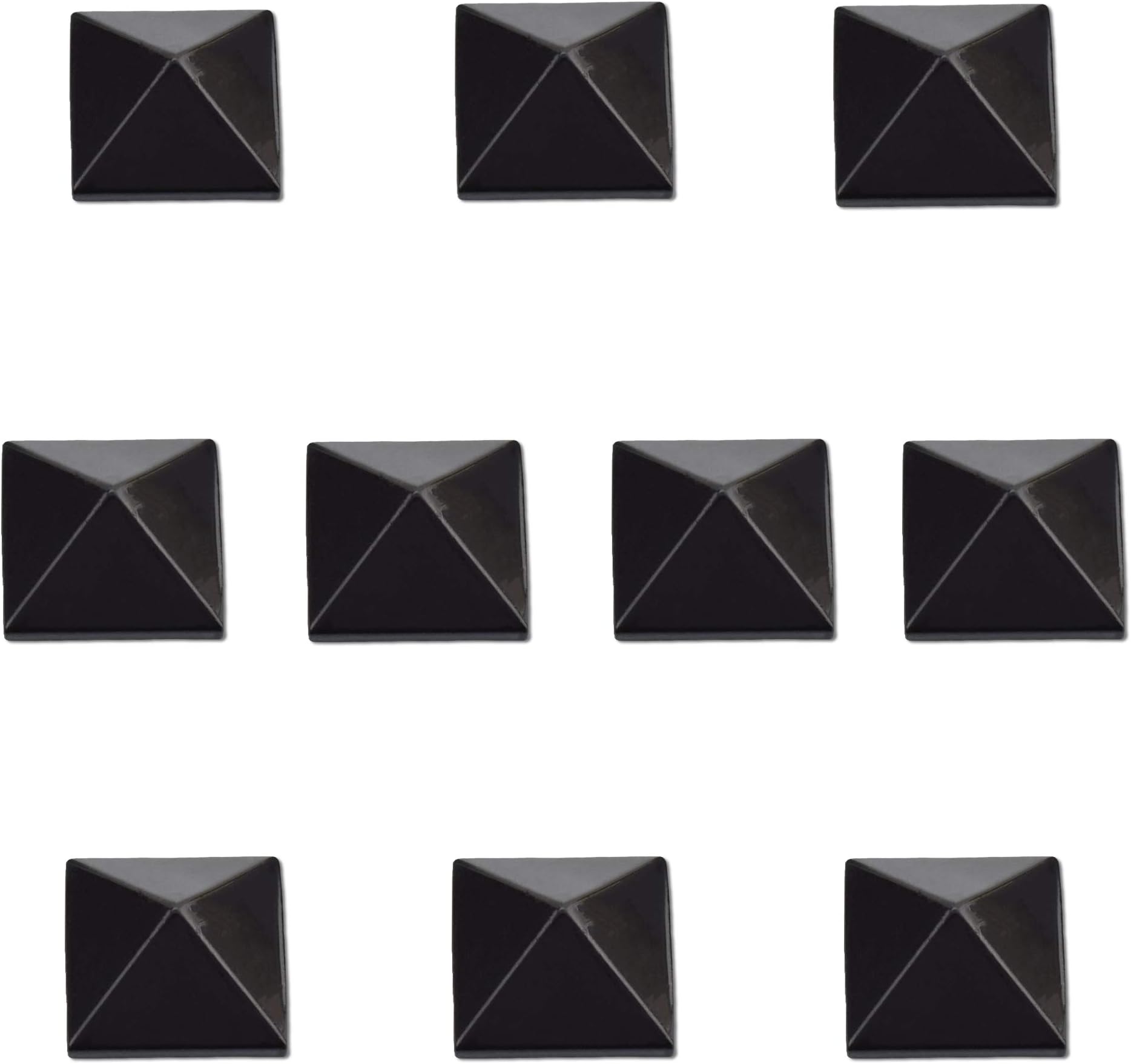 Duyoku RaceWax Full Set of Ten Metal Pyramid Studs Stomp Pad 10 Black