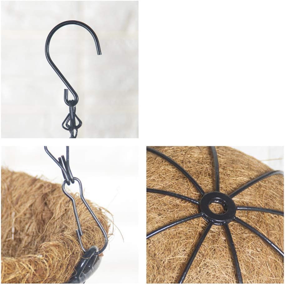 Full Assembled Set of Hanging Coco Basket with Chain Artificial Sunflowers and Artificial Plant for Balcony Home Decoration