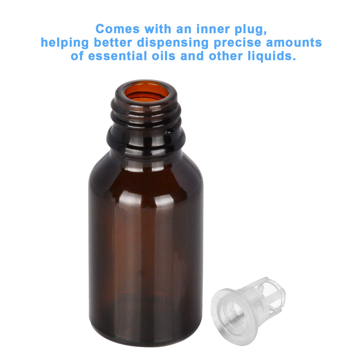 Flaconi Contagocce Vetro 15ml - 4 Pack Marrone, Con Tappo Ed Etichette Per Oli Essenziali