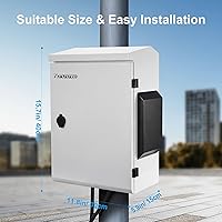 Vista 6 de Caja eléctrica al aire libre, placa de acero laminada en frío, viga trasera de aleación de aluminio, diseño de ventilación de una pieza, IP65