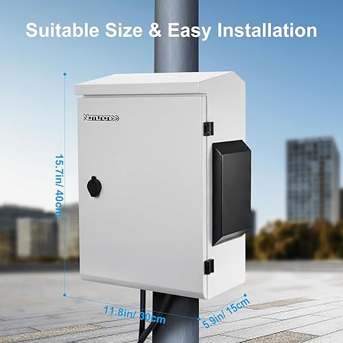 Miniatura 6 de Caja eléctrica al aire libre, placa de acero laminada en frío, viga trasera de aleación de aluminio, diseño de ventilación de una pieza, IP65