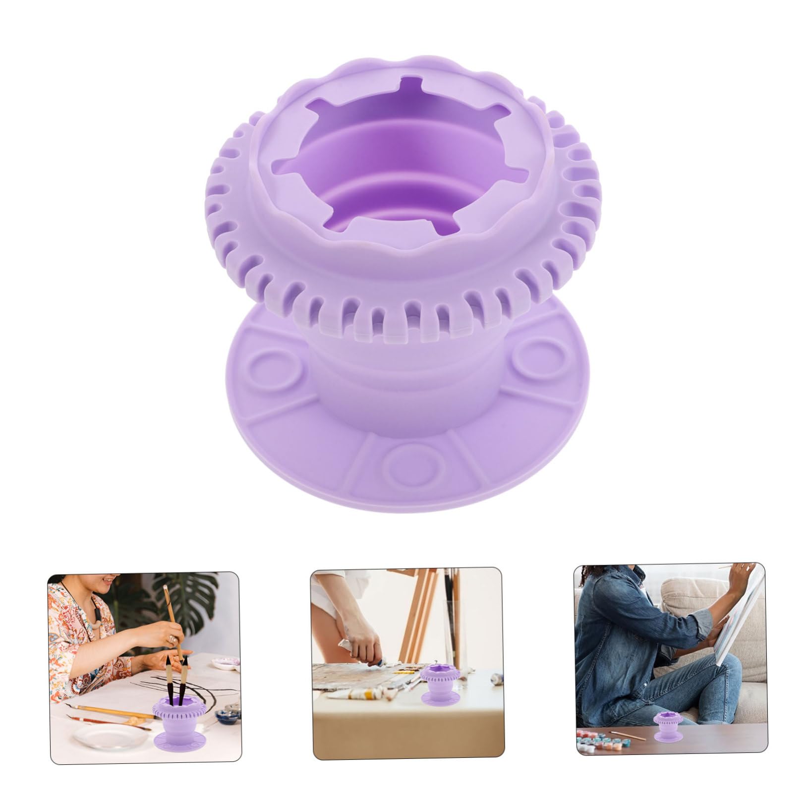 FOMIYES Lot De 3 Bols De Nettoyage Pour Pinceaux De Maquillage Support Pour Pinceaux Pour Un Rangement Efficace Et Peu Encombrant