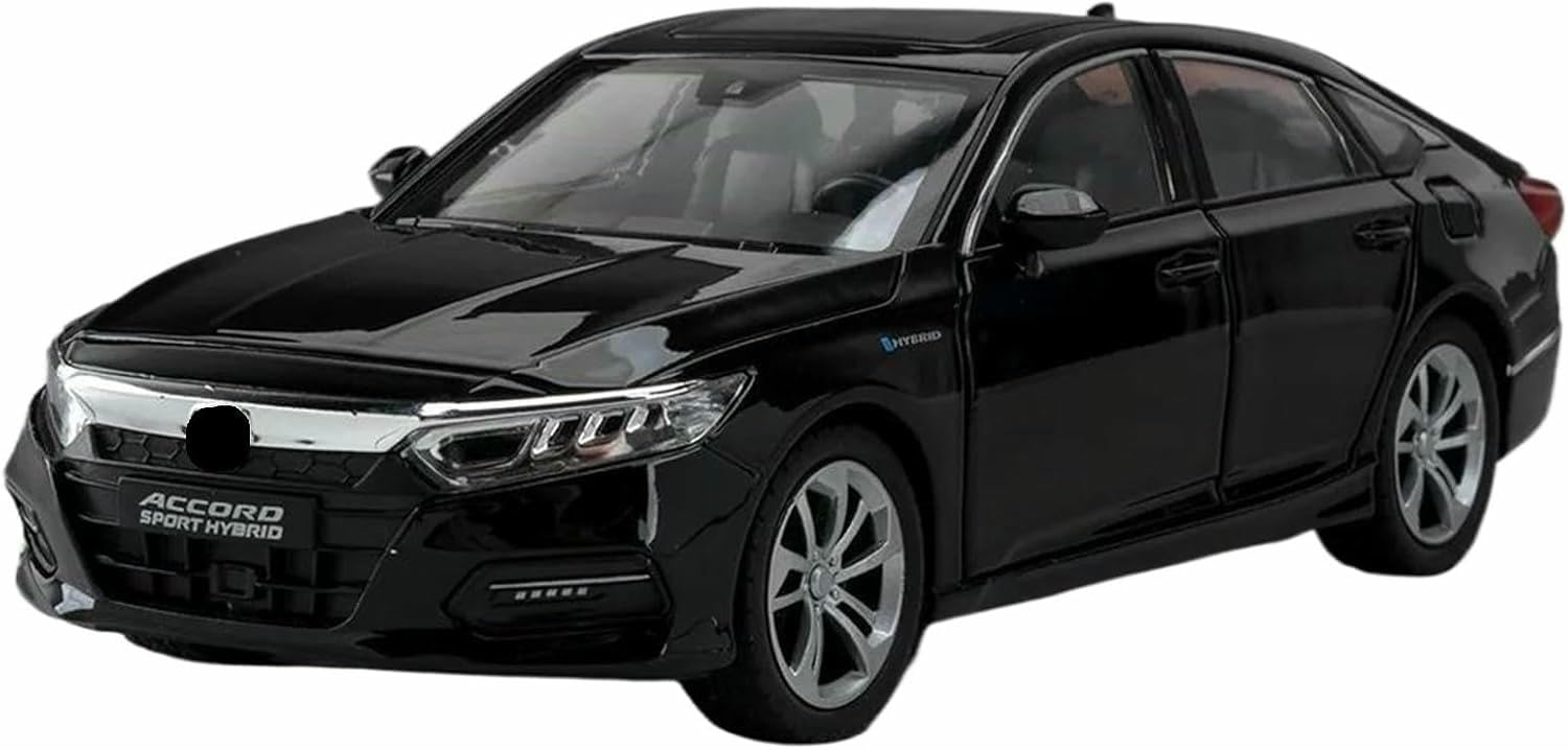 DEAVER Diecast 1:24 For Accord Scale Alloy Car Models Simulation Pre-Built Finished Vehicle Model Display Souvenirs(Black)