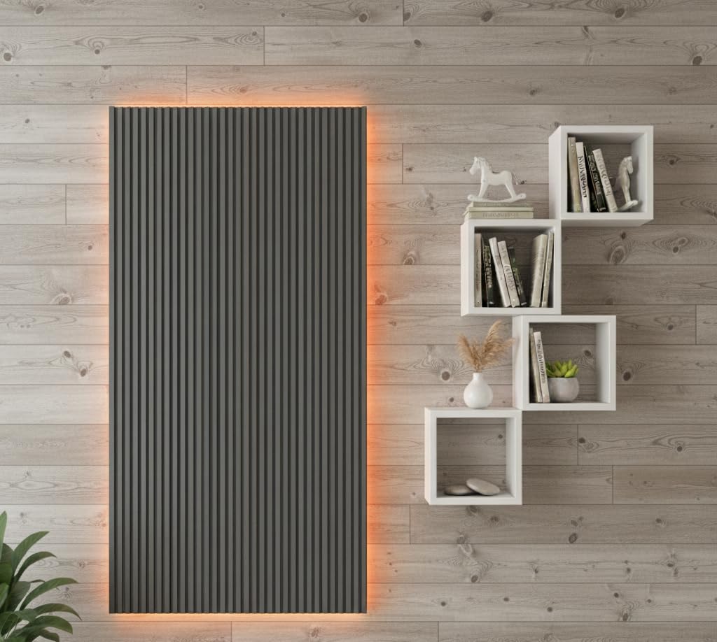 Frosted Slats Minimalist Floating Display Rack-image-38