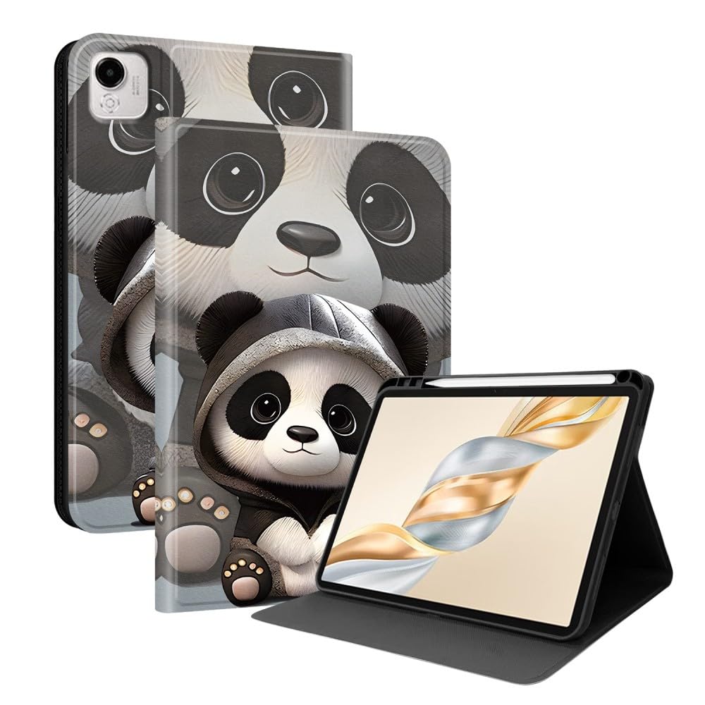 Kompatybilny z Honor Pad 10 HEY3W00 HEY3W10 12,1 cala 2025 (wzór: Uroczy zestaw niedźwiedzi) Etui premium ze skórzaną klapką ze wzorem