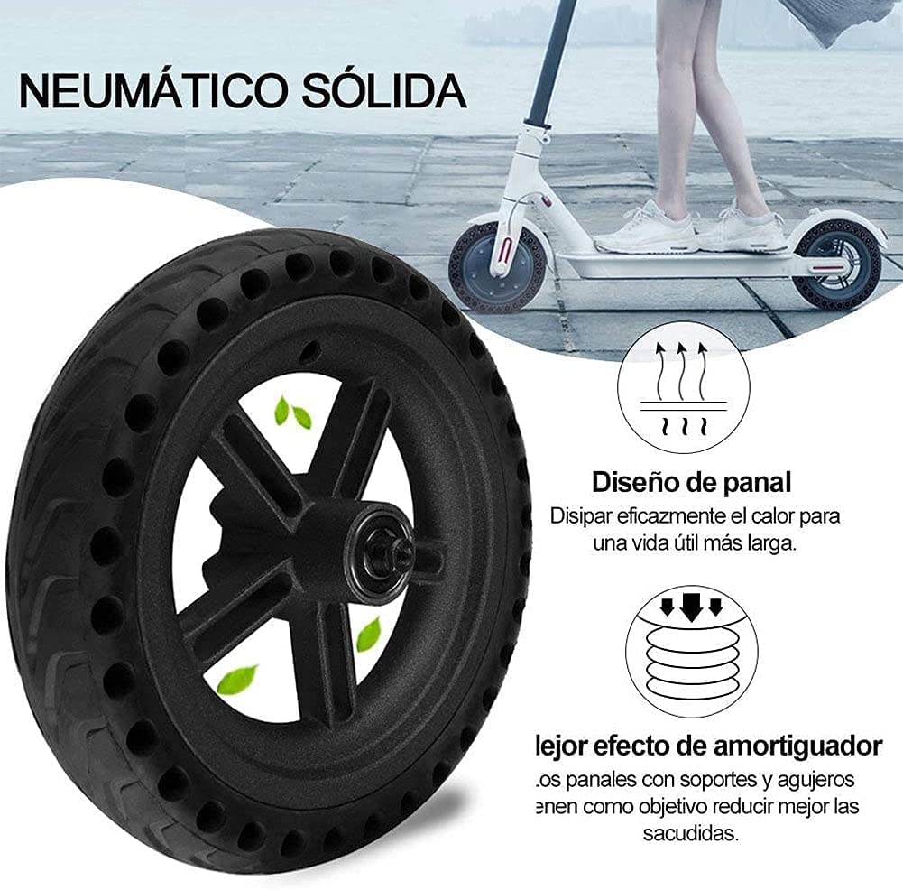 Roue de Scooter électrique, Remplacement de Pneu en nid d'abeille Anti-dérapant Avant/arrière de 8,5 Pouces, Pneu Solide antidéflagrant pour Accessoires de Scooter électrique