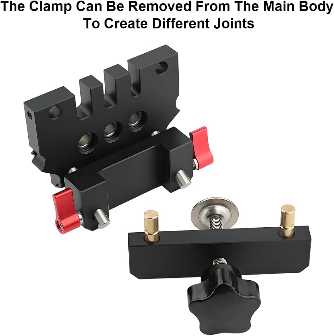 TOOLCOOL Self Centering Dowel Jig Kit Woodworking Doweling Jig Creates Edge Corner and Surface Joints with Drill Bits Steel Bushings Stop Collars for 6mm 8mm 10mm Dowel Pins