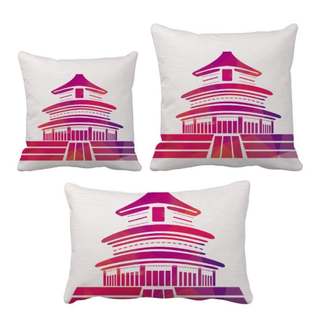 Coussins Temple du Ciel rouge Chine coussin a inserer decor sofa maison salon