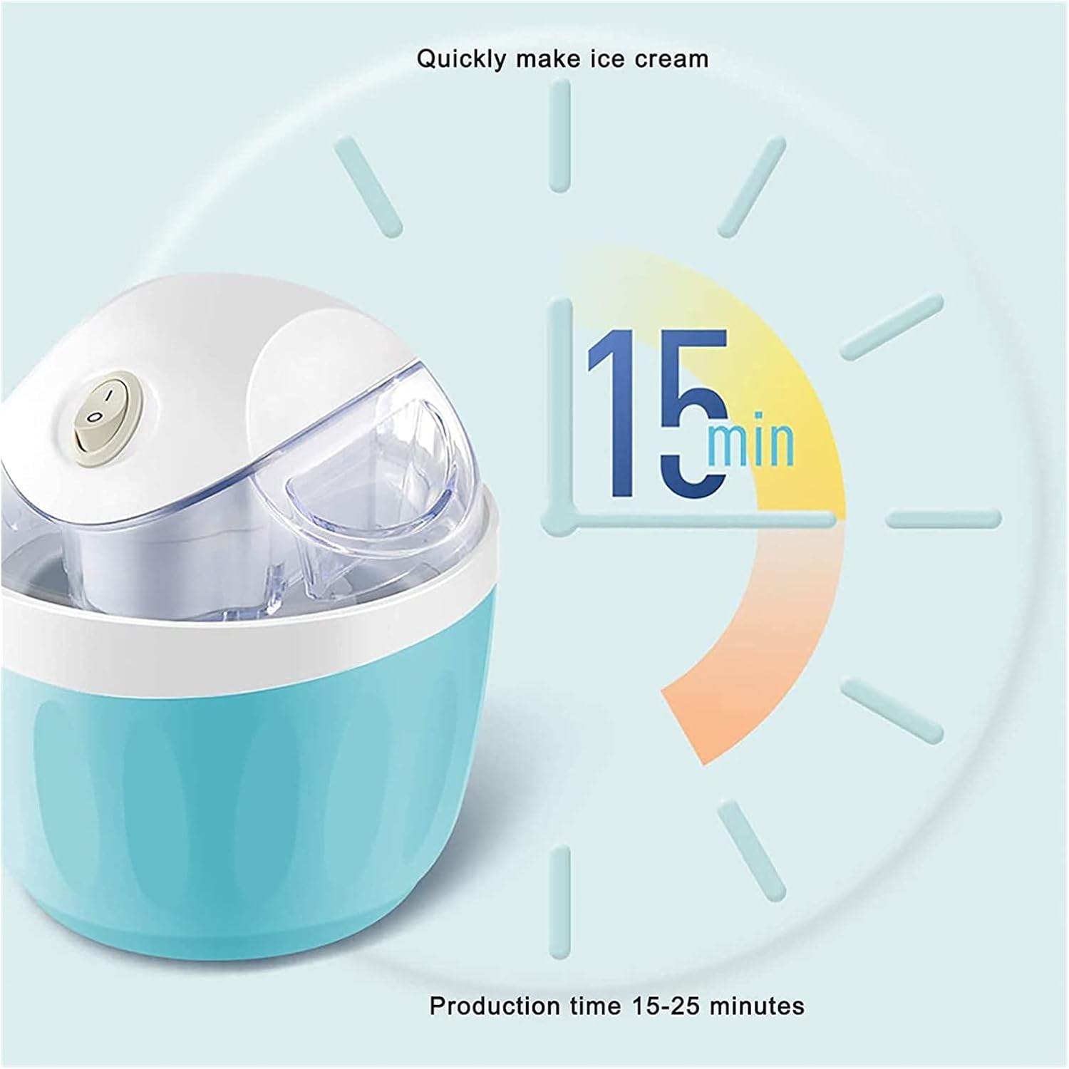 Ice cream machine Frozen Yogurt Double-Walled Insulated Freezer Bowl 500ml