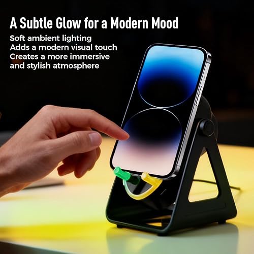 Miniatura 5 de Altavoz Bluetooth de inducción inalámbrico 5 en 1 con soporte ajustable para teléfono, nuevo altavoz de inducción 2026, altavoces de sonido estéreo