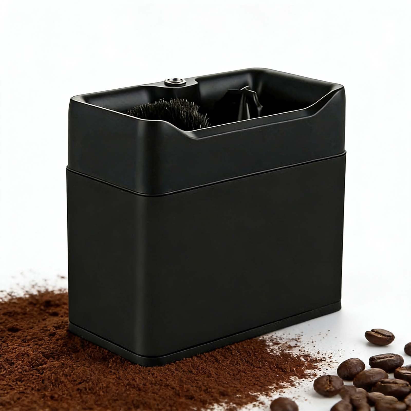 Máquina Limpiadora De Posos De Café, Limpiador De Mango De Máquina De Espresso, Eléctrico Y Automático Con Doble Cepillo, Compatible Con Portafiltros 58mm/51mm, Para Cafetería(Black)