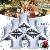 agua no potable significado 【Combinación perfecta】: 8 bolsas de hidratación de 20 litros, 8 grifos, para prevenir las crisis, se puede guardar en la bañera, ducha, debajo de la cama, como por ejemplo apagones de energía (cortes de corriente a largo plazo), desastres naturales, etc.