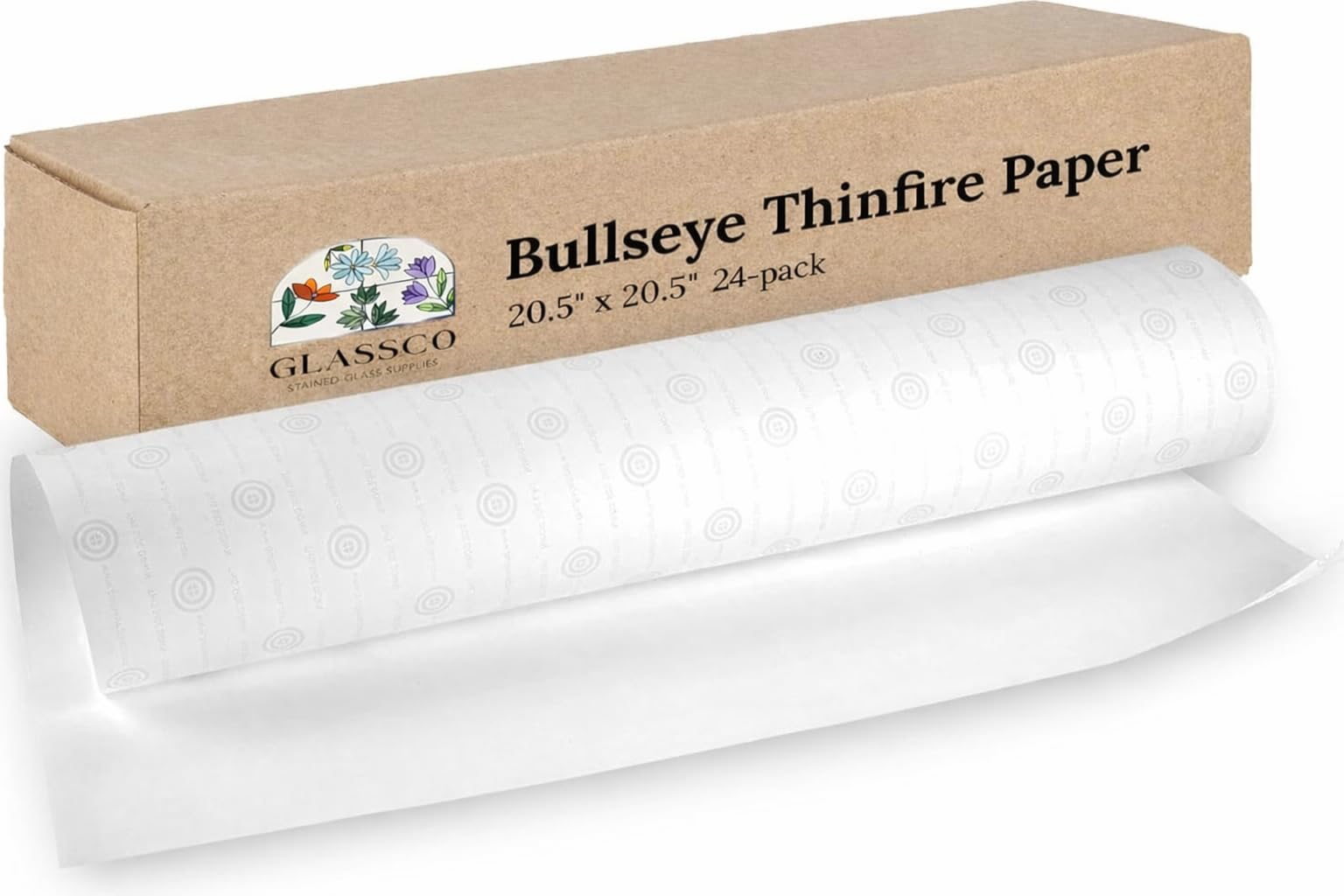 Glassco Bullseye Thinfire Kiln Shelf Paper for Glass Fusing 20.5"x 20.5" - 24 Pack