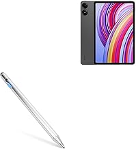 BoxWave Stylus Pen Compatible with Xiaomi Redmi Pad Pro - AccuPoint Active Stylus, Electronic Stylus with Ultra Fine Tip - Metallic Silver