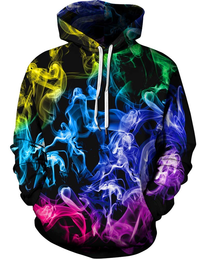 sanatty Unisex Hoodies 3D Print Galaxy Pullover Hooded Sweatshirt Hoodies with Big Pockets