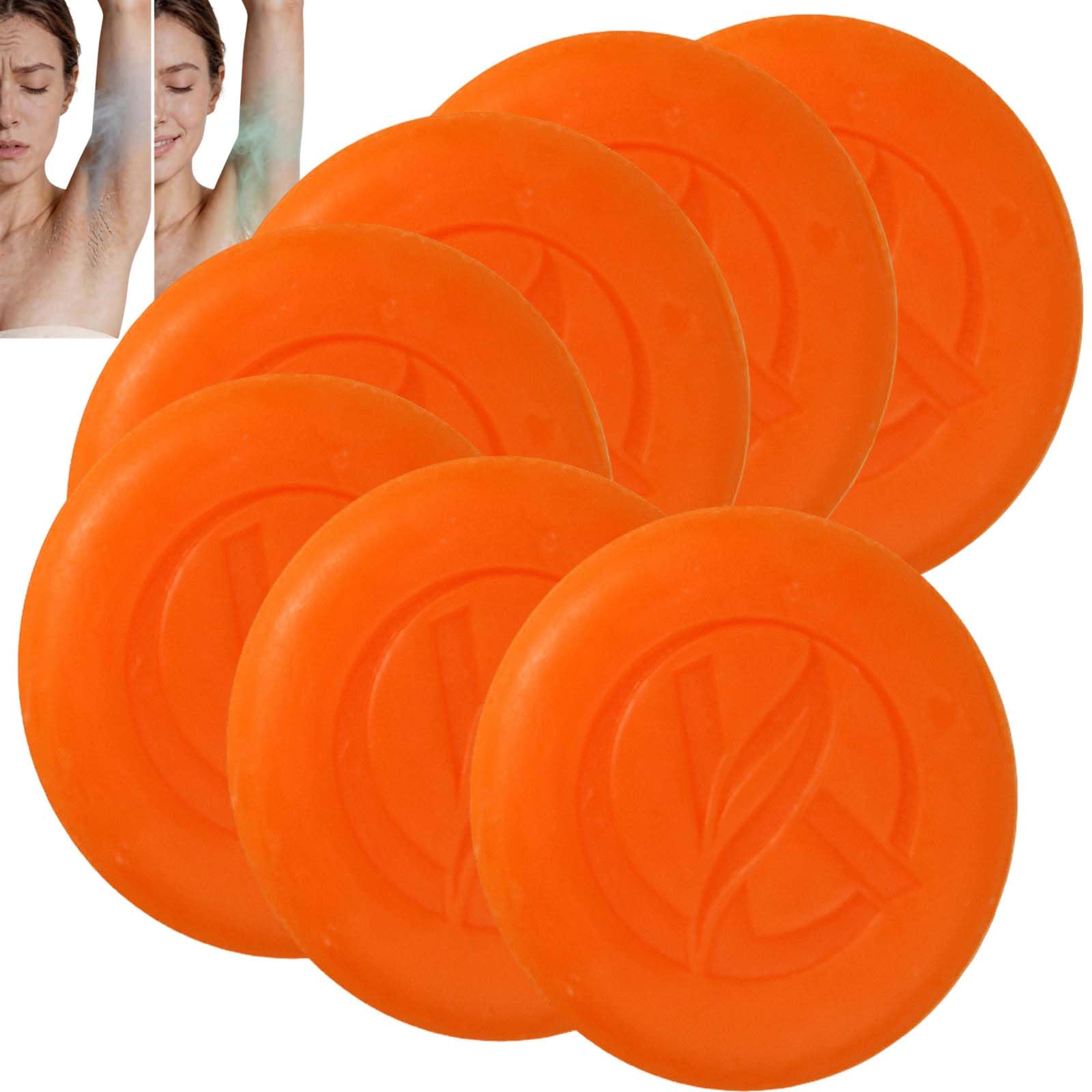 Jabón de caqui para personas mayores olor, barra de jabón hidratante de caqui para control del olor corporal, jabones de caqui hechos a mano para pieles sensibles, jabones de caqui para (7 unidades)
