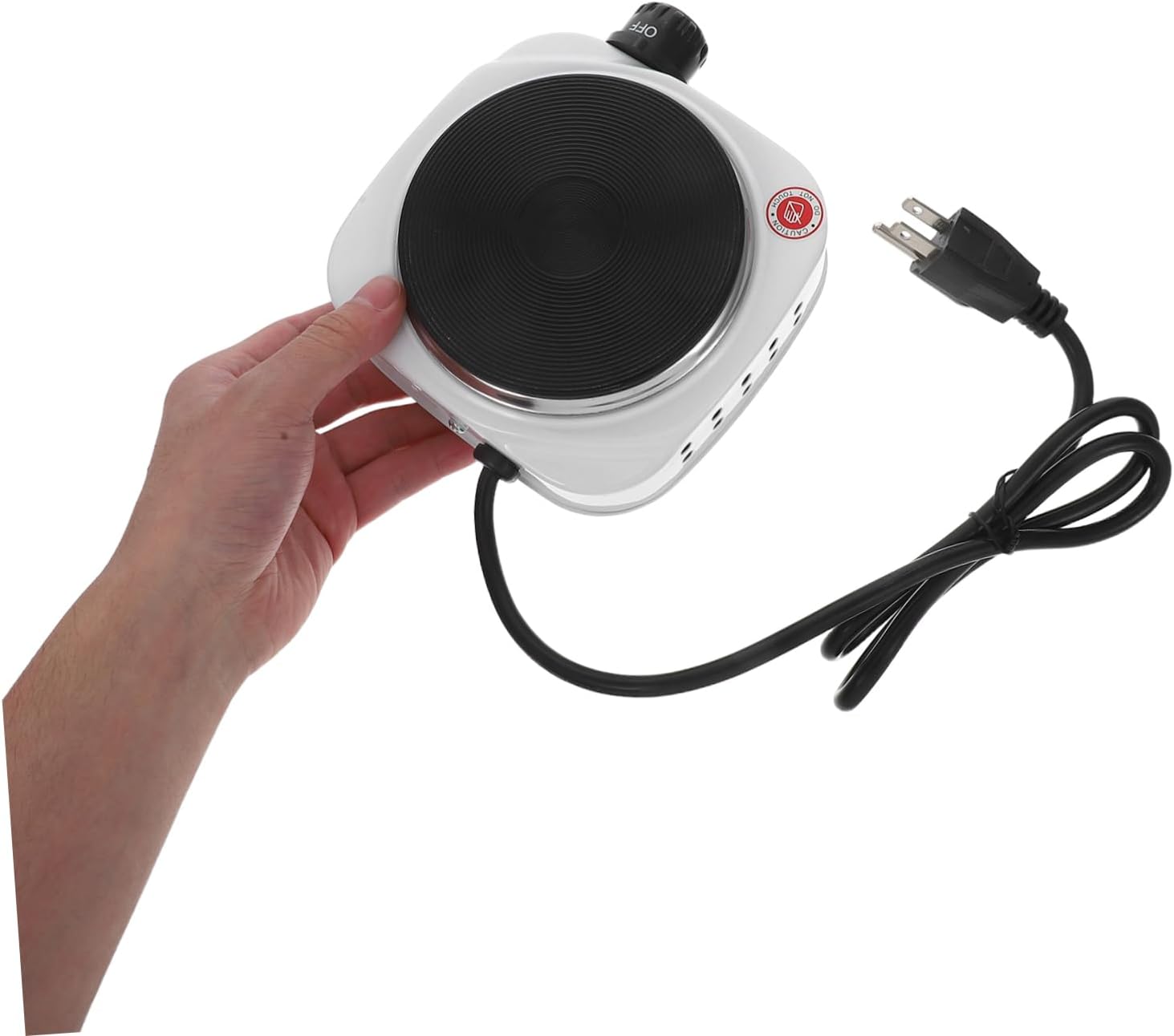 STOBAZA Burner with Adjustable Temperature Compact Mini Hot Plate for Cooking Brewing Tea and More Compatible with All Cookware Safety Power Protection US Plug