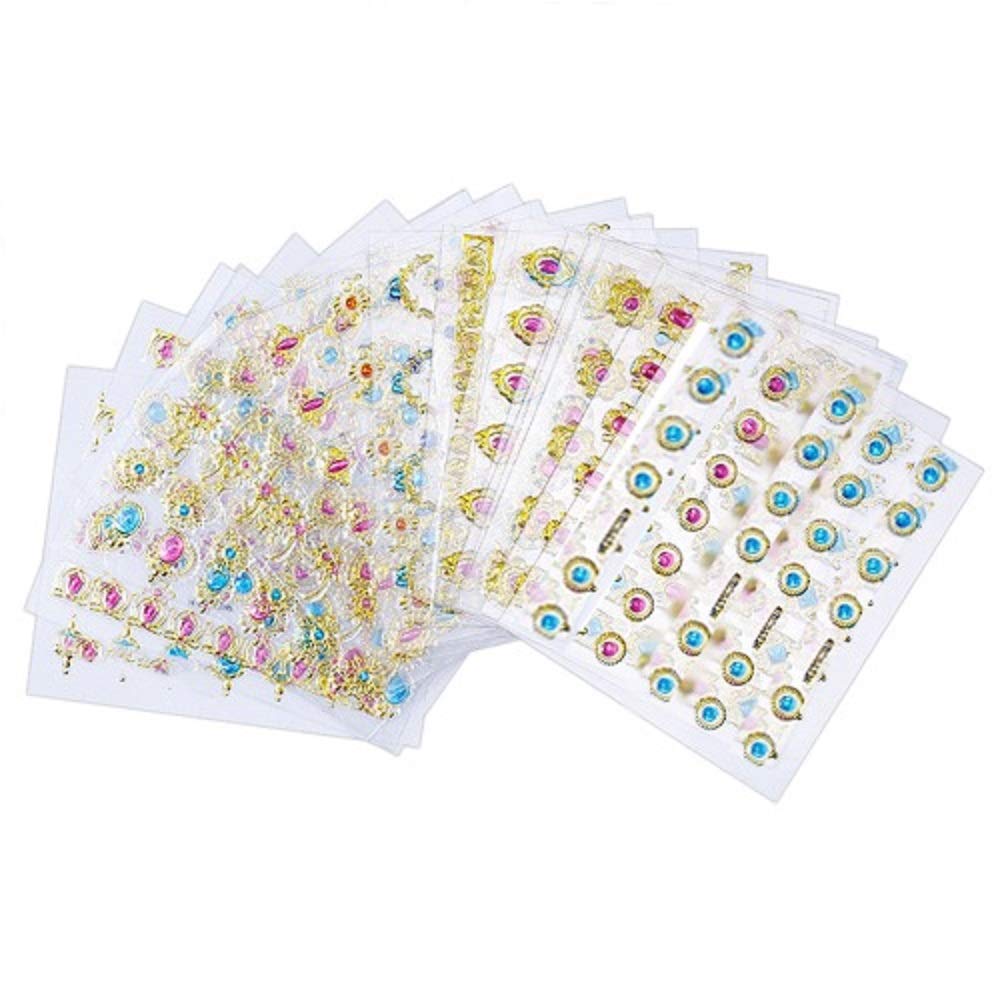30 Hojas de Pegatinas 3D para uñas, Coloridas al Azar, Negro, Blanco, Azul, Rojo, Mariposa, Serie temática, estereoscópica, decoración de Pegatinas para uñas (NL44-24 Piezas) (Nl42)