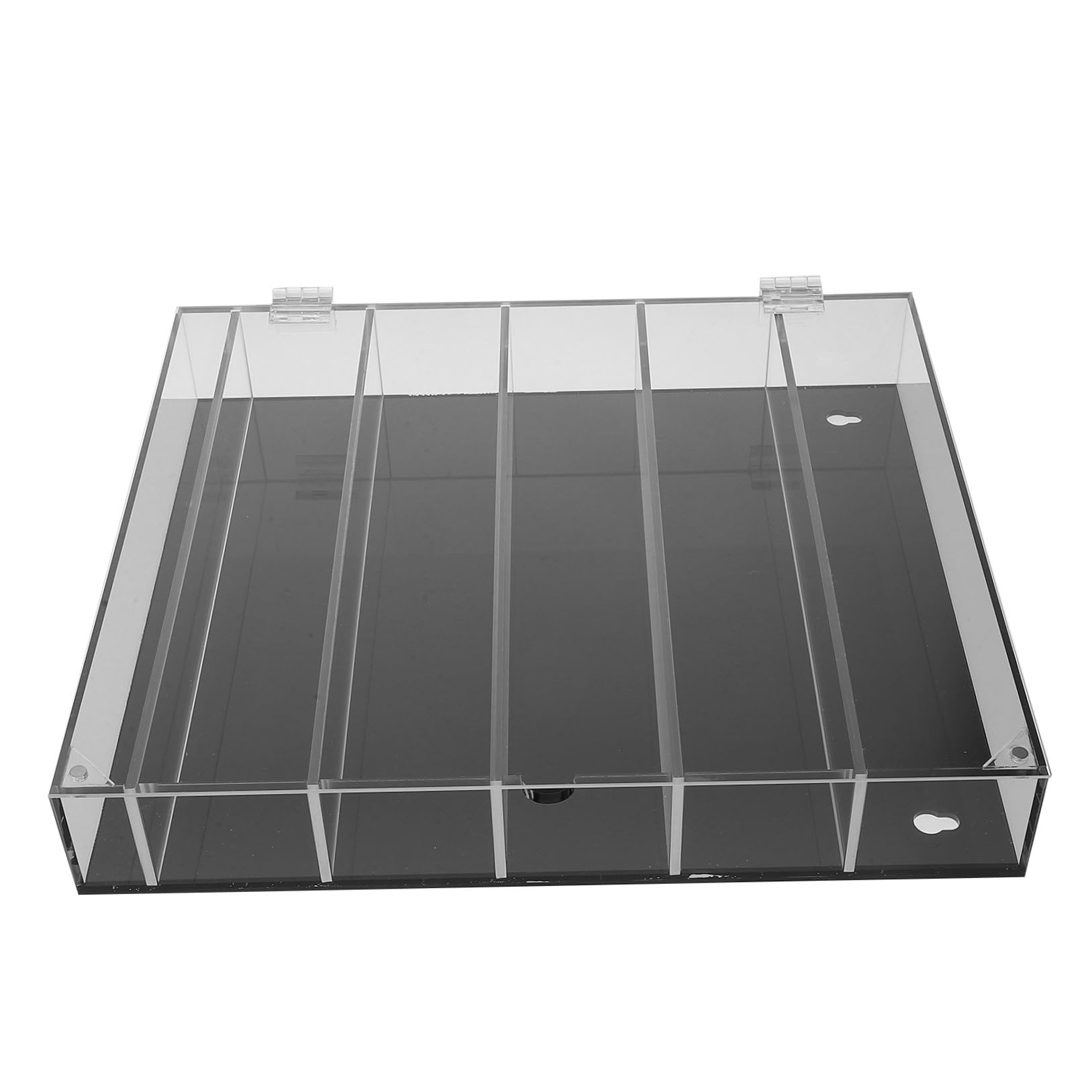 ABOOFAN Vitrine en Acrylique Noire pour Collections et Ornements, Multi-Niveaux, Protège des Rayures, pour Présentation Murale Table