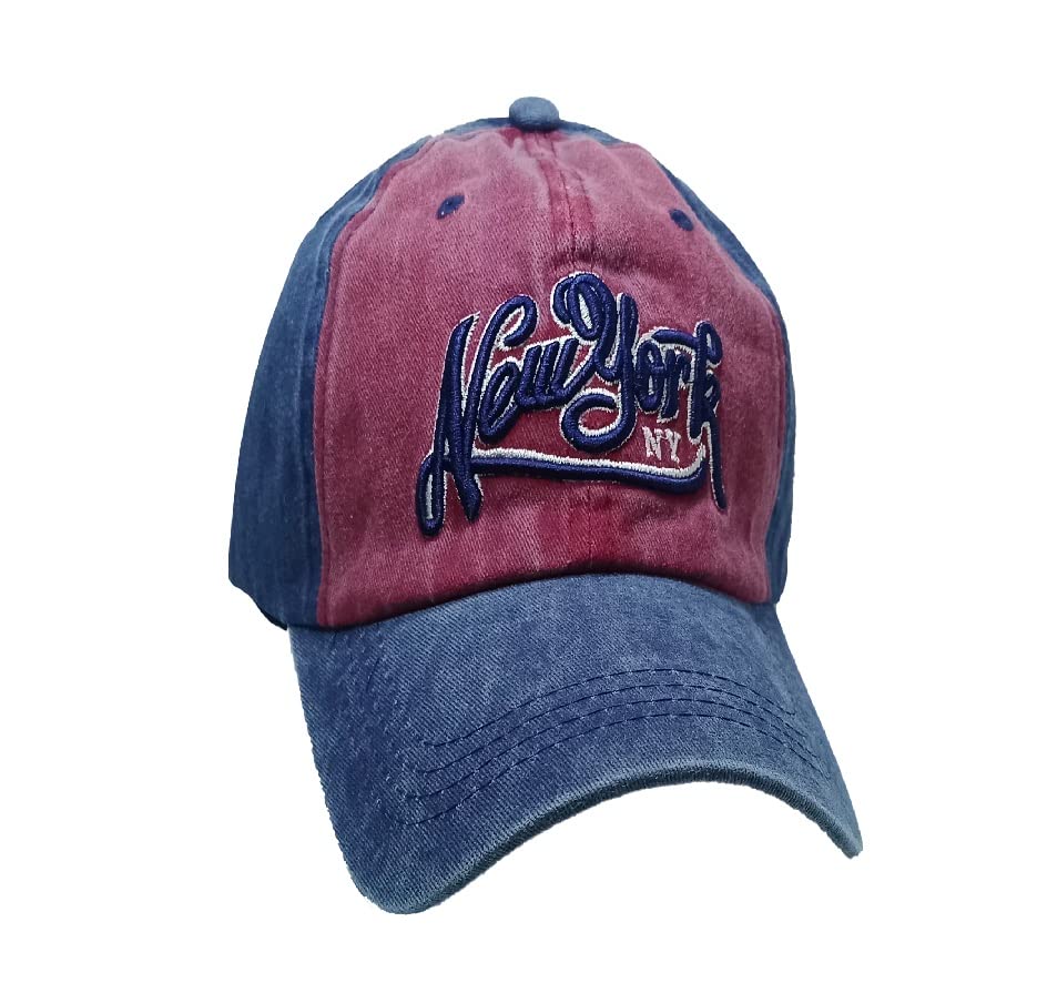 Image of Adjustable Soft Cotton Denim Cap for Men Women Baseball Vintage Washed Distressed Hats Adjustable Stylish Cap Regular Fitted