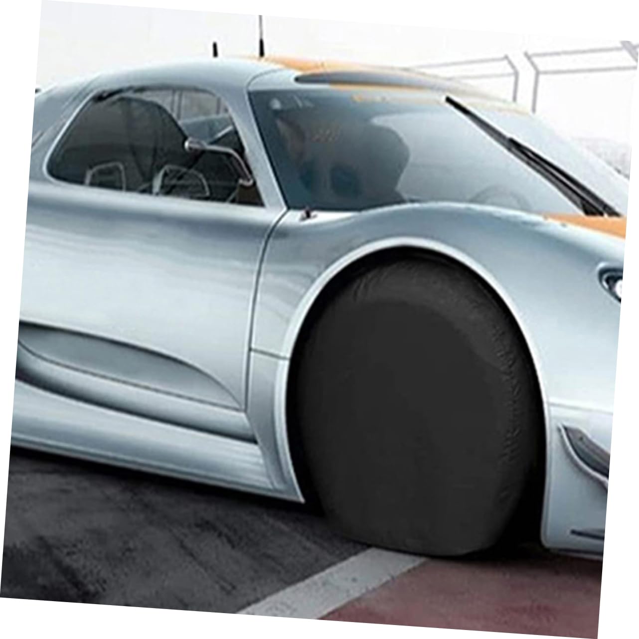 TOPBATHY 2 Pezzi copertura per pneumatici per auto protettore coperture Copertina il rimorchio da viaggio deve avere accessori Coperchio ruota dell'auto Coperchi di ruote pvc Nero