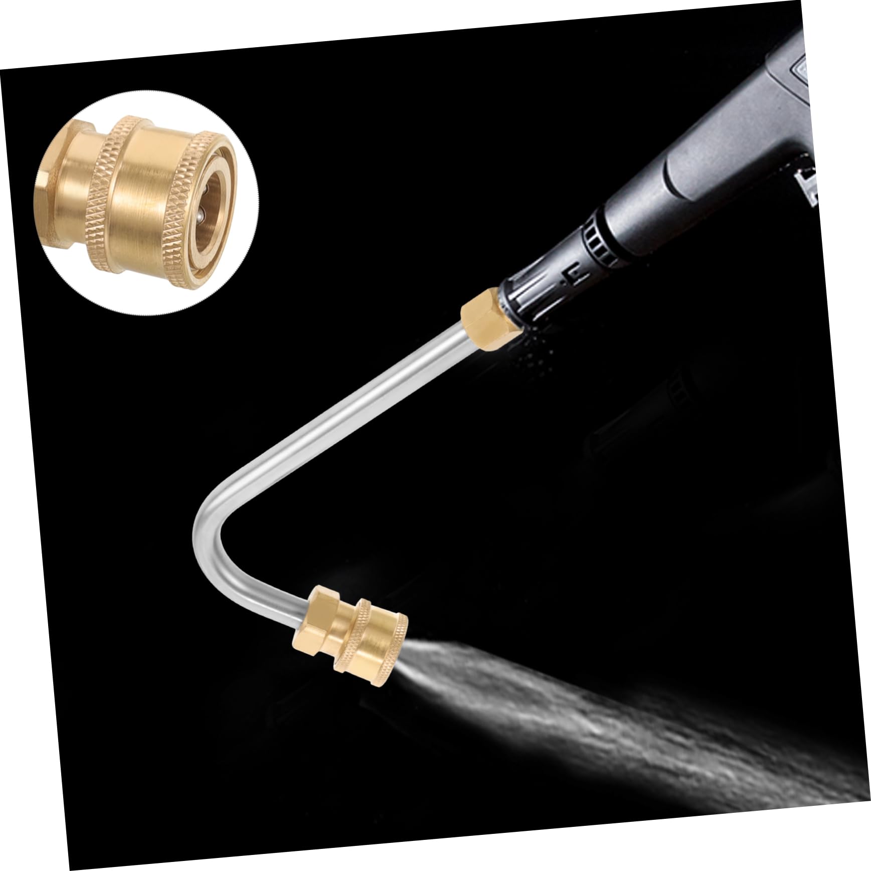 TOYANDONA 5 Boquillas De Manguera De Extensión para Hidrolavadora De Alta Presión para Hidrolavadora Manguera De Agua Boquilla De Presión Accesorios De Hidrolavadora De Acero