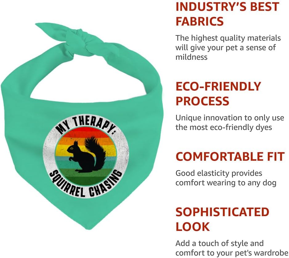 My Therapy Squirrels Chasing Pet Bandana - Dog Apparel - Pet Gifts - M