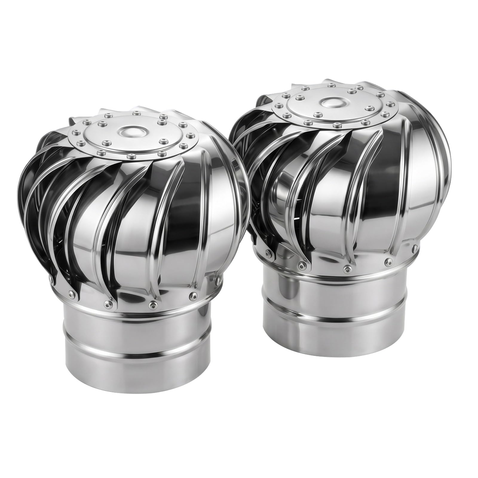 Turbina de ventilación de techo premium en acero inoxidable resistente a la intemperie