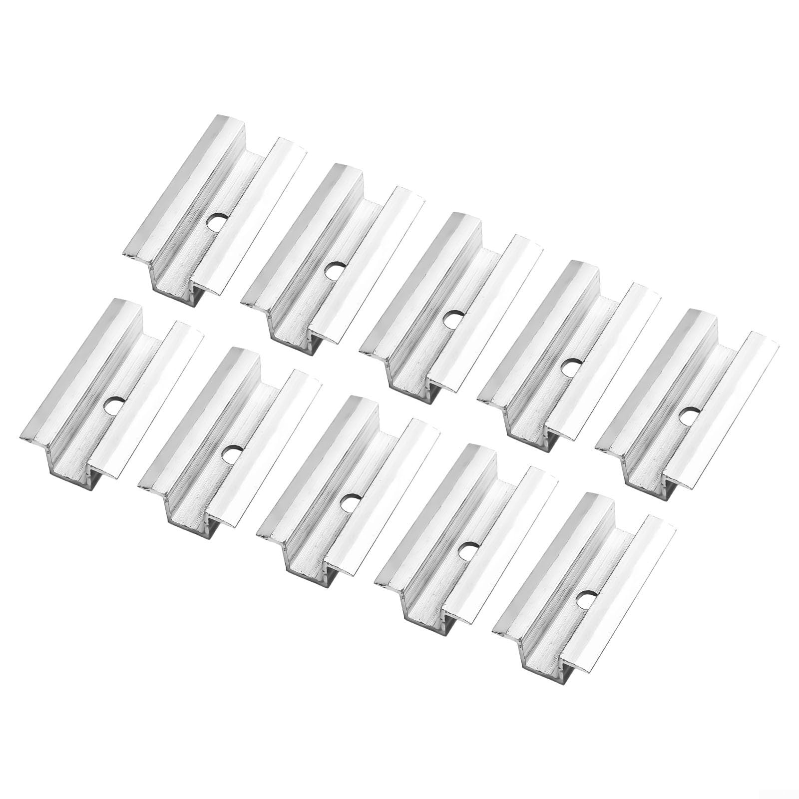 Set mit 10 Mittelklemmen aus Aluminiumlegierung, einfache und sichere Montage (80 mm)