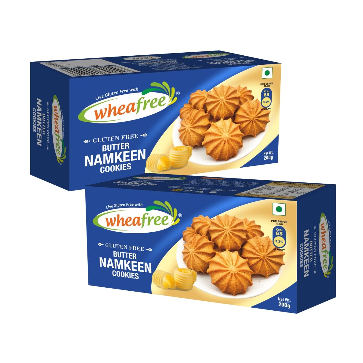 Wheafree Gluten Free Butter Namkeen Cookies (Pack of 2-200g each) | No Maida | Tasty, Crunchy and Flavoured Cookies | Best Tea Time Snacks | 100% Vegetarian (B0BNMS9FSH) Amazon Price History, Amazon Price Tracker