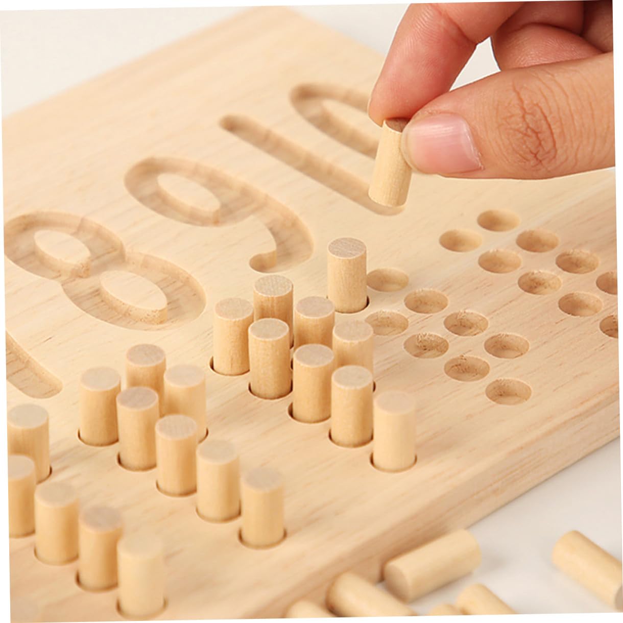 Tablero de Trazado de Números de Madera, Juego 1 Pieza