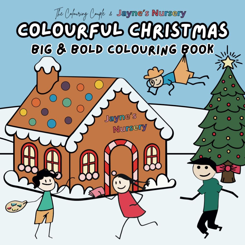 Colourful Christmas: Big & Bold Colouring Book for Children