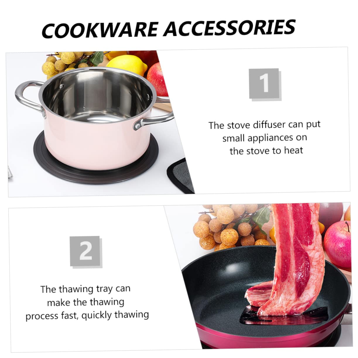 Ciieeo Placa Difusora de Calor para Estufa Reduce La Bandeja para Descongelar Olla Redonda de Cm Accesorios para Utensilios de Cocina