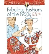 Amazon.com: Creative Haven Fabulous Fashions of the 1950s Coloring